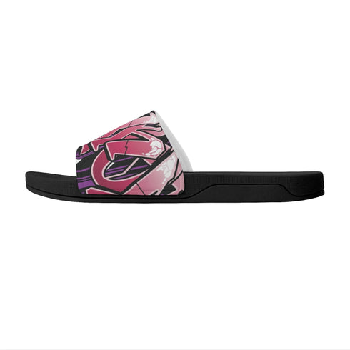 9TZ Slipkonz | Slides feat Black Cherry | Hip - Hop Streetwear Slides - Stykonz Graffiti Streetwear