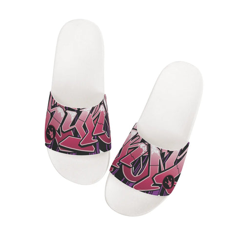 9TZ Slipkonz | Slides feat Black Cherry | Hip - Hop Streetwear Slides - Stykonz Graffiti Streetwear