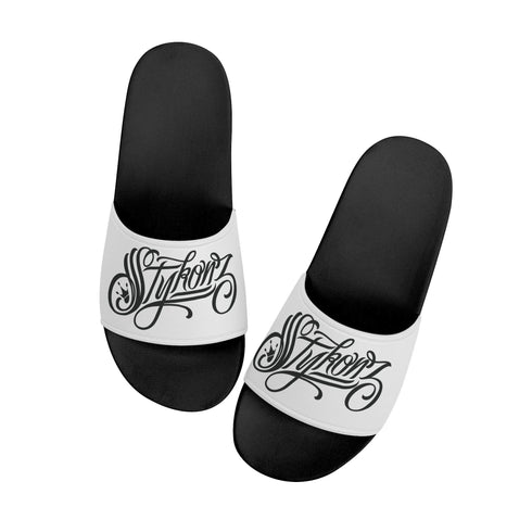 9TZ Slipkonz | Slides feat Black Scriptkonz | Hip - Hop Streetwear Slides - Stykonz Graffiti Streetwear