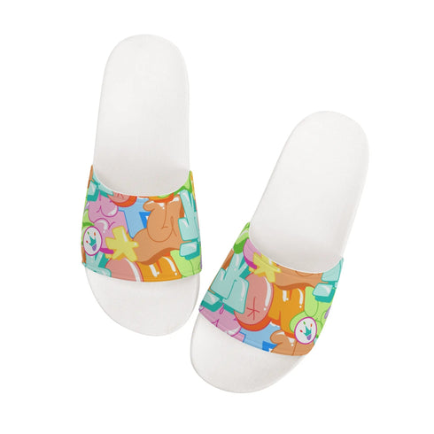 9TZ Slipkonz | Slides feat Candy | Hip - Hop Streetwear Slides - Stykonz Graffiti Streetwear