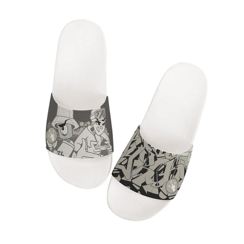 9TZ Slipkonz | Slides feat Chromium | Hip - Hop Streetwear Slides - Stykonz Graffiti Streetwear