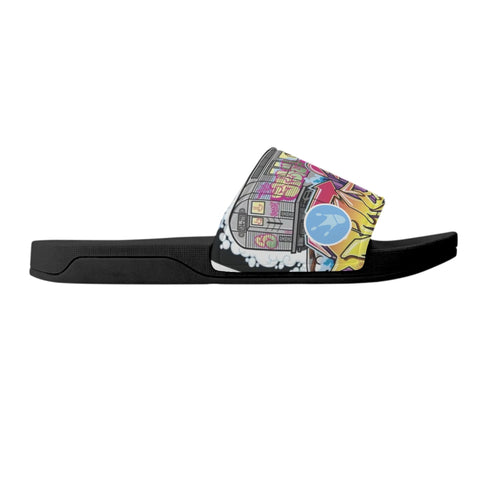 9TZ Slipkonz | Slides feat Comic Stykonz 1 | Hip - Hop Streetwear Slides - Stykonz Graffiti Streetwear