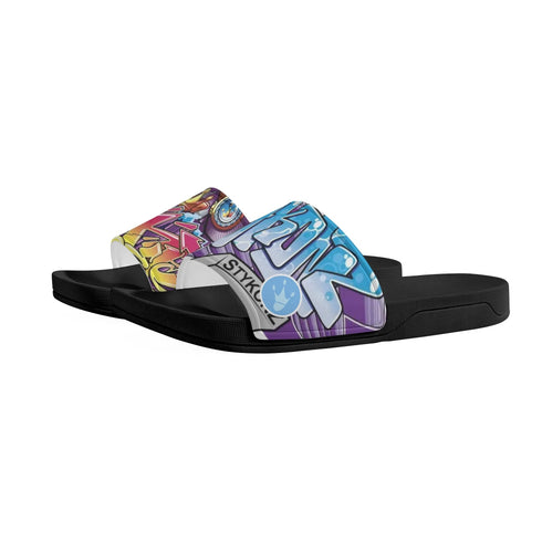 9TZ Slipkonz | Slides feat Comic Stykonz 1 | Hip - Hop Streetwear Slides - Stykonz Graffiti Streetwear