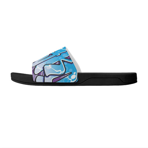 9TZ Slipkonz | Slides feat Ice Block | Hip - Hop Streetwear Slides - Stykonz Graffiti Streetwear
