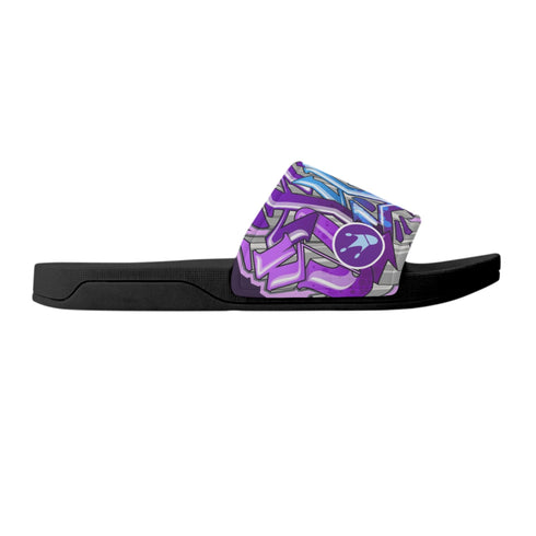 9TZ Slipkonz | Slides feat Purple Wildstyle | Hip - Hop Streetwear Slides - Stykonz Graffiti Streetwear