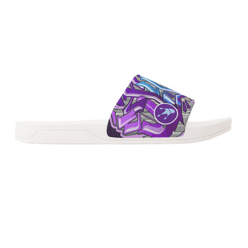9TZ Slipkonz | Slides feat Purple Wildstyle | Hip - Hop Streetwear Slides - Stykonz Graffiti Streetwear