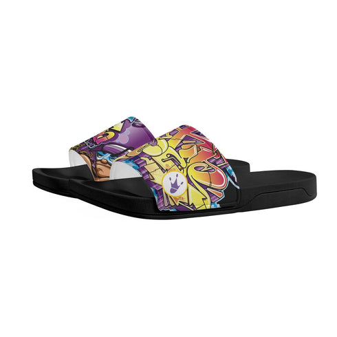 9TZ Slipkonz | Slides feat The Train Master | Hip - Hop Streetwear Slides - Stykonz Graffiti Streetwear