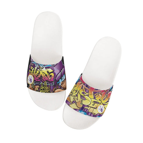 9TZ Slipkonz | Slides feat The Train Master | Hip - Hop Streetwear Slides - Stykonz Graffiti Streetwear