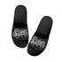 9TZ Slipkonz | Slides feat White Scriptkonz | Hip - Hop Streetwear Slides - Stykonz Graffiti Streetwear