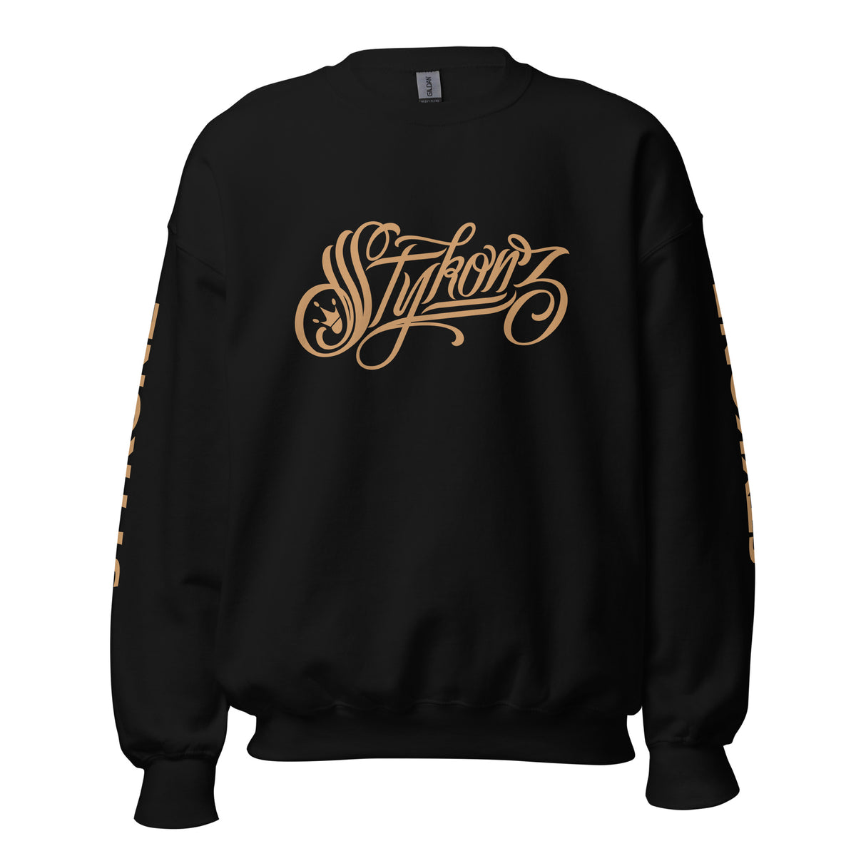 Men's Graffiti Fleece Sweatshirt Gold Scriptkonz – Stykonz
