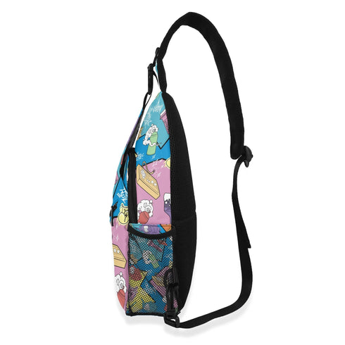 AOP Graffiti Chest Crossbody Bag 90s Elements | Hip - Hop Streetwear Bag - Stykonz Graffiti Streetwear
