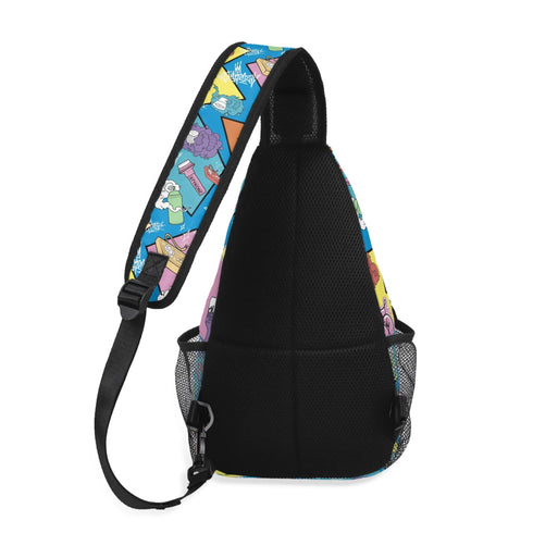 AOP Graffiti Chest Crossbody Bag 90s Elements | Hip - Hop Streetwear Bag - Stykonz Graffiti Streetwear