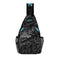 AOP Graffiti Chest Crossbody Bag Blk Turquoise Ghost | Hip - Hop Streetwear Bag - Stykonz Graffiti Streetwear