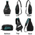 AOP Graffiti Chest Crossbody Bag Blk Turquoise Ghost | Hip - Hop Streetwear Bag - Stykonz Graffiti Streetwear