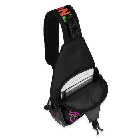 AOP Graffiti Chest Crossbody Bag Candy Scriptkonz | Hip - Hop Streetwear Bag - Stykonz Graffiti Streetwear