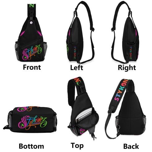 AOP Graffiti Chest Crossbody Bag Candy Scriptkonz | Hip - Hop Streetwear Bag - Stykonz Graffiti Streetwear