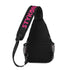 AOP Graffiti Chest Crossbody Bag Hot Pink Scriptkonz on Black | Hip - Hop Streetwear Bag - Stykonz Graffiti Streetwear