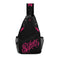 AOP Graffiti Chest Crossbody Bag Hot Pink Scriptkonz on Black | Hip - Hop Streetwear Bag - Stykonz Graffiti Streetwear