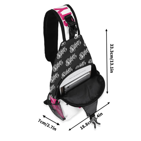 AOP Graffiti Chest Crossbody Bag Hot Pink Stykonz | Hip - Hop Streetwear Bag - Stykonz Graffiti Streetwear