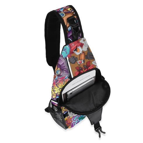 AOP Graffiti Chest Crossbody Bag Stykonz Comic 1 | Hip - Hop Streetwear Bag - Stykonz Graffiti Streetwear