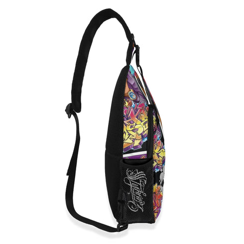 AOP Graffiti Chest Crossbody Bag Stykonz Comic 1 | Hip - Hop Streetwear Bag - Stykonz Graffiti Streetwear