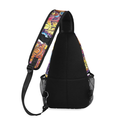 AOP Graffiti Chest Crossbody Bag Stykonz Comic 1 | Hip - Hop Streetwear Bag - Stykonz Graffiti Streetwear