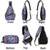 AOP Graffiti Chest Crossbody Bag Stykonz Purple Wildstyle | Hip - Hop Streetwear Bag - Stykonz Graffiti Streetwear