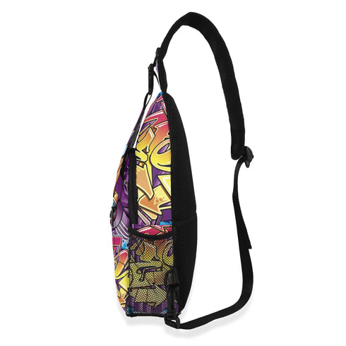 AOP Graffiti Chest Crossbody Bag The Train Master | Hip - Hop Streetwear Bag - Stykonz Graffiti Streetwear