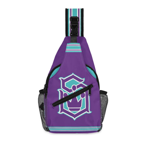 AOP Graffiti Chest Crossbody Bag Turquoise S - Kingz on Purple | Hip - Hop Streetwear Bag - Stykonz Graffiti Streetwear