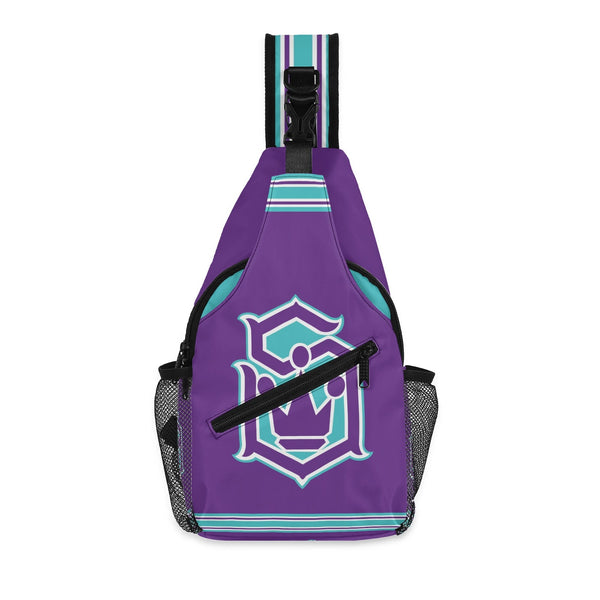 AOP Graffiti Chest Crossbody Bag Turquoise S - Kingz on Purple | Hip - Hop Streetwear Bag - Stykonz Graffiti Streetwear