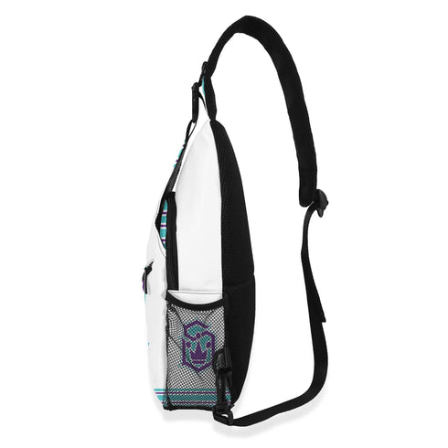 AOP Graffiti Chest Crossbody Bag Turquoise S - Kingz on White | Hip - Hop Streetwear Bag - Stykonz Graffiti Streetwear