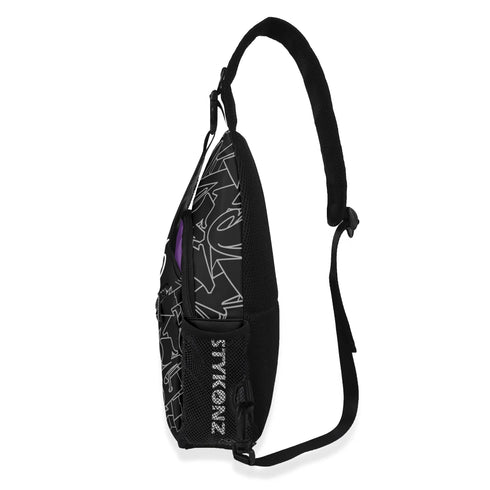 AOP Graffiti Chest Crossbody Bag White Stykonz Ghost | Hip - Hop Streetwear Bag - Stykonz Graffiti Streetwear