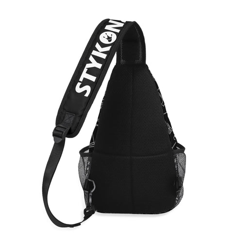 AOP Graffiti Chest Crossbody Bag White Stykonz Ghost | Hip - Hop Streetwear Bag - Stykonz Graffiti Streetwear