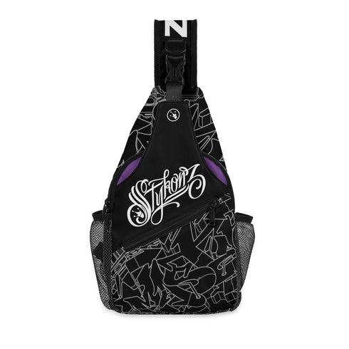 AOP Graffiti Chest Crossbody Bag White Stykonz Ghost | Hip - Hop Streetwear Bag - Stykonz Graffiti Streetwear