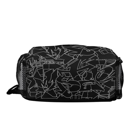 AOP Graffiti Chest Crossbody Bag White Stykonz Ghost | Hip - Hop Streetwear Bag - Stykonz Graffiti Streetwear