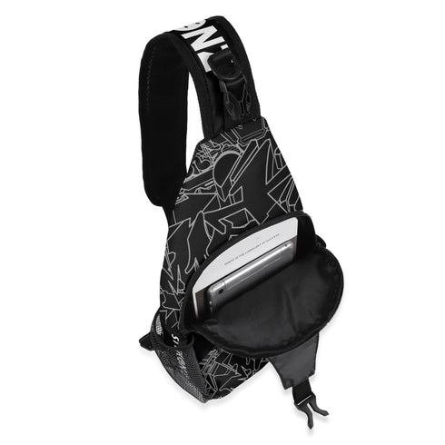 AOP Graffiti Chest Crossbody Bag White Stykonz Ghost | Hip - Hop Streetwear Bag - Stykonz Graffiti Streetwear