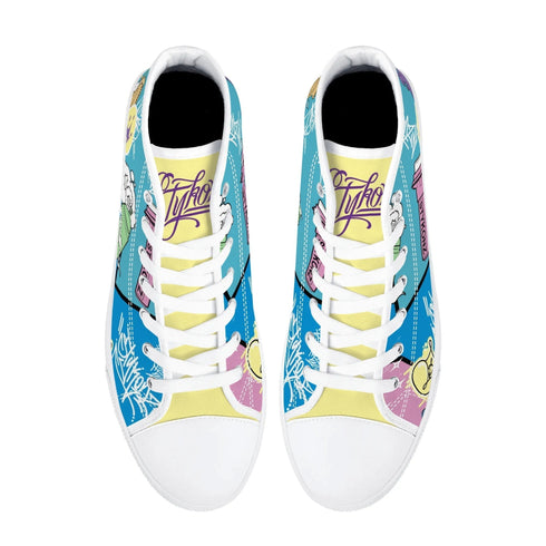 Axikronz 8T7 Canvas High Top – 90s Elements | Hip - Hop Streetwear Shoes - Stykonz Graffiti Streetwear