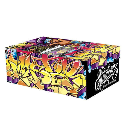 Axikronz 8T7 Canvas High Top – 90s Elements | Hip - Hop Streetwear Shoes - Stykonz Graffiti Streetwear