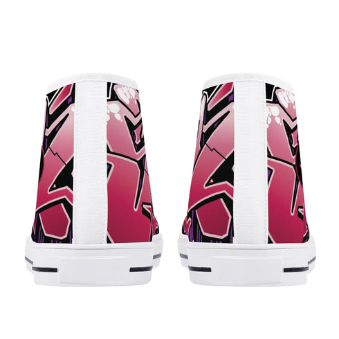 Axikronz 8T7 Canvas High Top – Black Cherry | Hip - Hop Streetwear Shoes - Stykonz Graffiti Streetwear