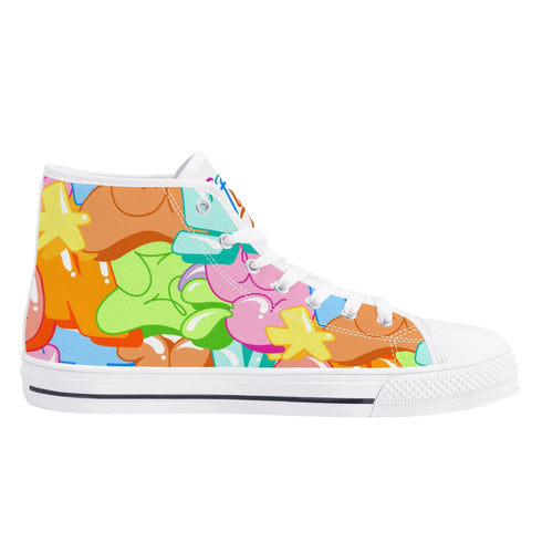 Axikronz 8T7 Canvas High Top – Candy | Hip - Hop Streetwear Shoes - Stykonz Graffiti Streetwear