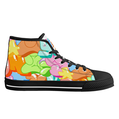 Axikronz 8T7 Canvas High Top – Candy | Hip - Hop Streetwear Shoes - Stykonz Graffiti Streetwear