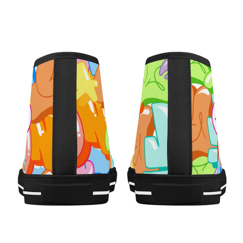 Axikronz 8T7 Canvas High Top – Candy | Hip - Hop Streetwear Shoes - Stykonz Graffiti Streetwear