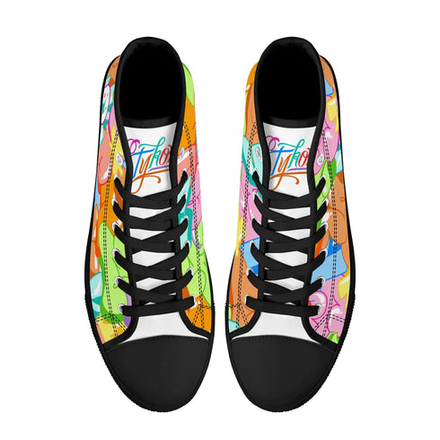 Axikronz 8T7 Canvas High Top – Candy | Hip - Hop Streetwear Shoes - Stykonz Graffiti Streetwear