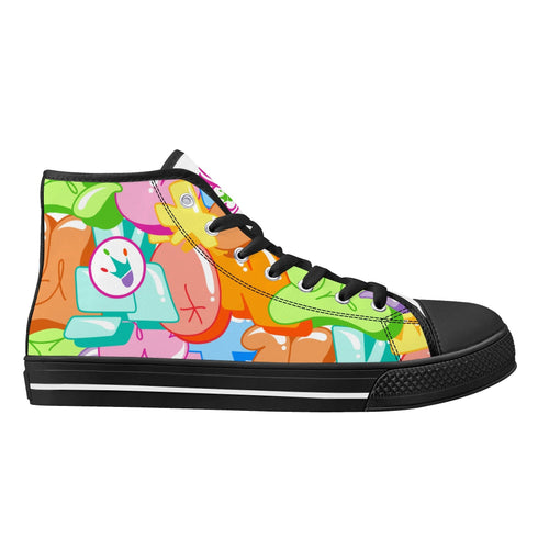 Axikronz 8T7 Canvas High Top – Candy | Hip - Hop Streetwear Shoes - Stykonz Graffiti Streetwear