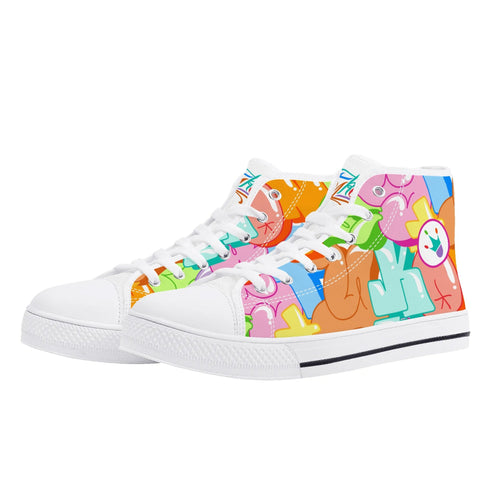Axikronz 8T7 Canvas High Top – Candy | Hip - Hop Streetwear Shoes - Stykonz Graffiti Streetwear