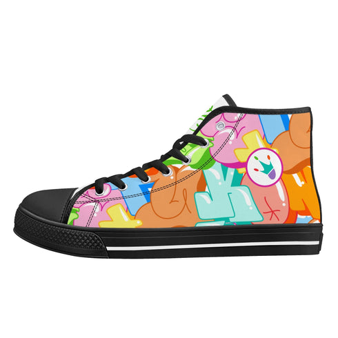 Axikronz 8T7 Canvas High Top – Candy | Hip - Hop Streetwear Shoes - Stykonz Graffiti Streetwear