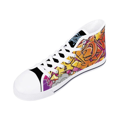 Axikronz 8T7 Canvas High Top – Comic Stykonz 1 | Hip - Hop Streetwear Shoes - Stykonz Graffiti Streetwear