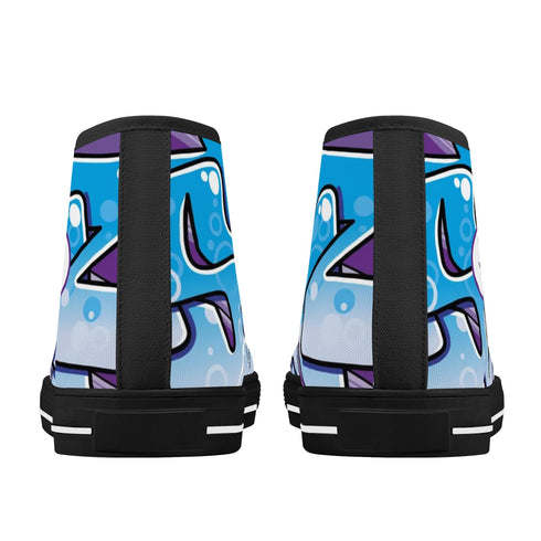 Axikronz 8T7 Canvas High Top – Ice Block | Hip - Hop Streetwear Shoes - Stykonz Graffiti Streetwear