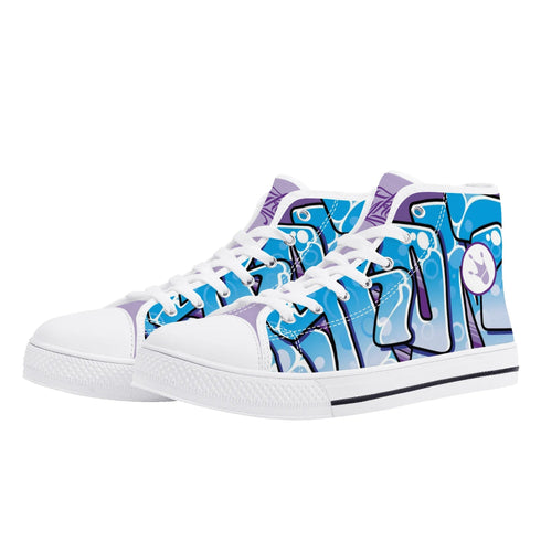 Axikronz 8T7 Canvas High Top – Ice Block | Hip - Hop Streetwear Shoes - Stykonz Graffiti Streetwear