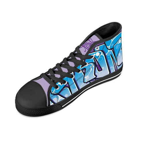 Axikronz 8T7 Canvas High Top – Ice Block | Hip - Hop Streetwear Shoes - Stykonz Graffiti Streetwear
